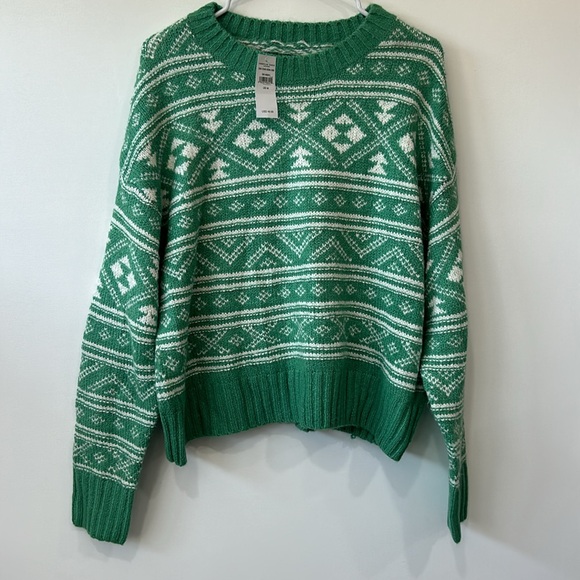 American Eagle Fairisle Snowdrift Sweater NWT - Picture 6 of 7